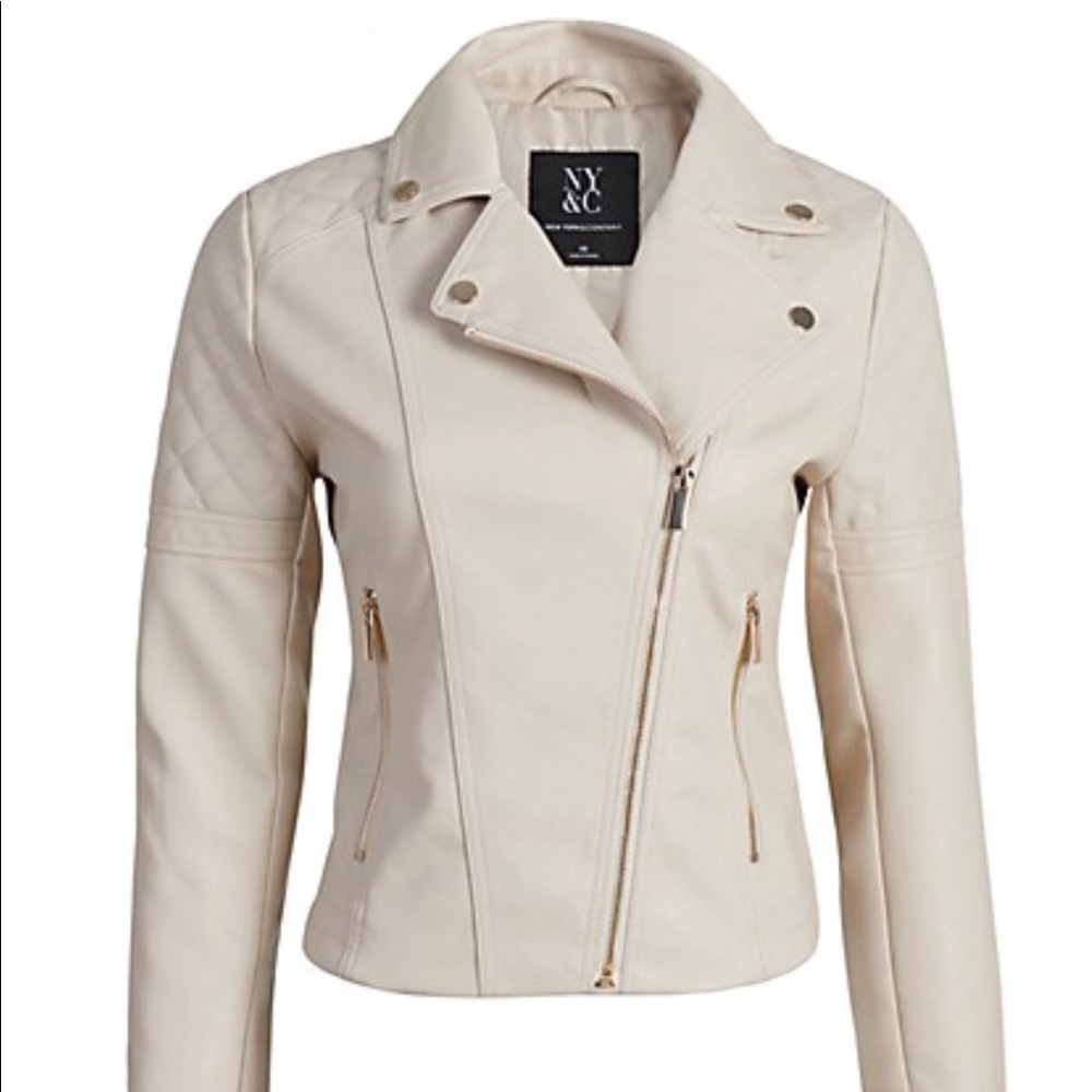 Faux Leather Asymmetrical Motor Jacket